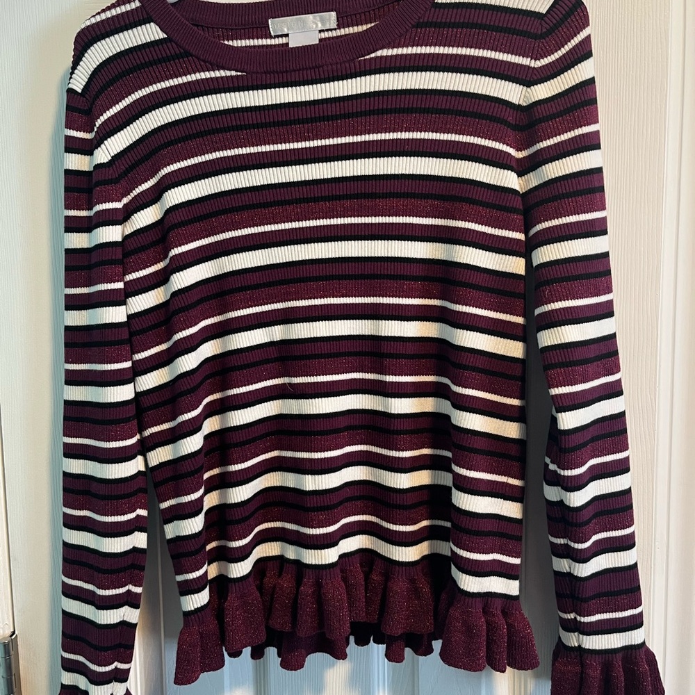 Design History striped metallic sweater